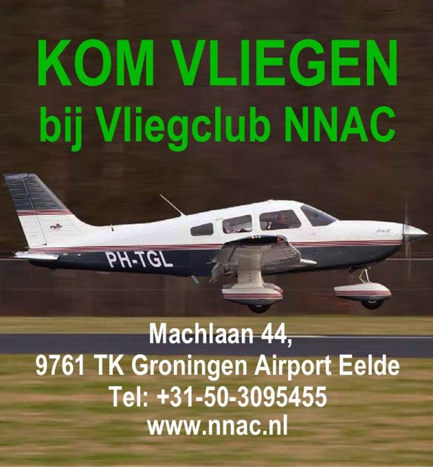 Vliegclub NNAC op Groningen Airport Eelde.